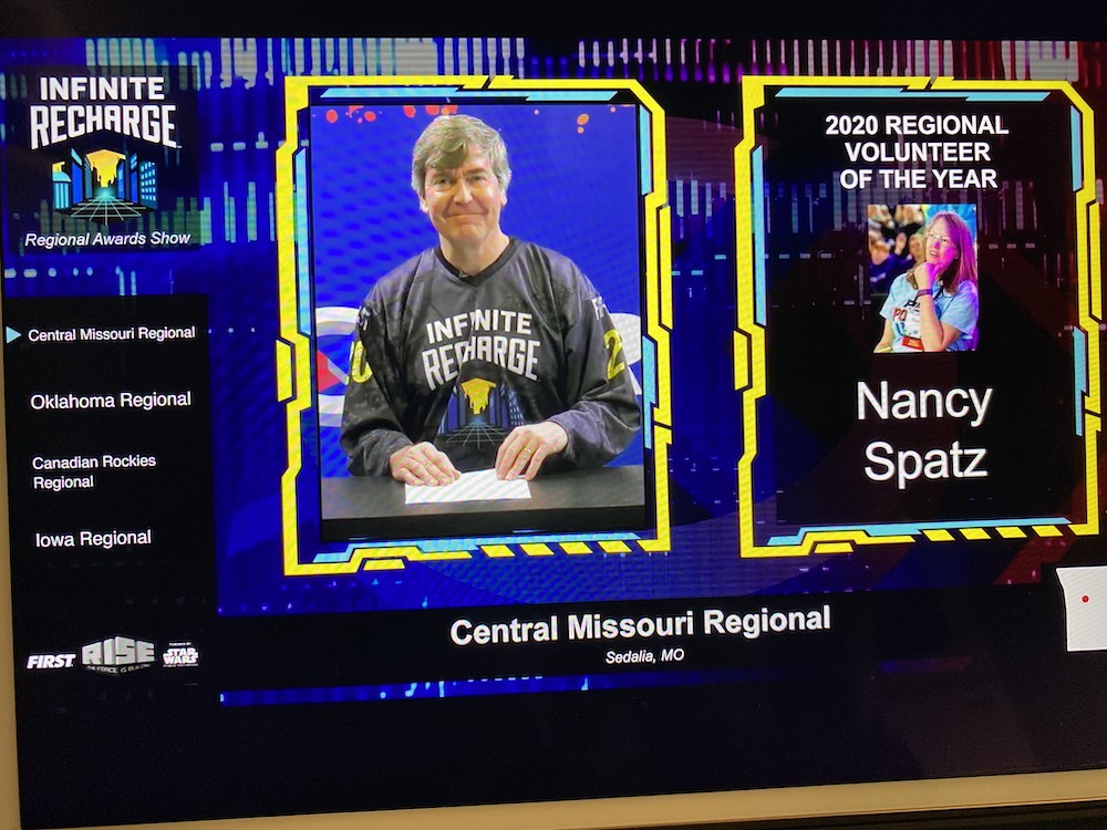 Screenshot of Nancy Spatz Volunteer of the Year Award